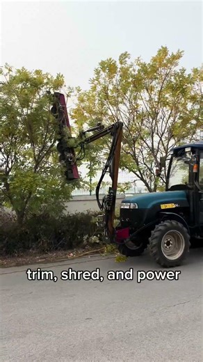 7-Blade Hydraulic Branch Cutter in Action#forestrymachines #treepruning #treetrimming #treecutting