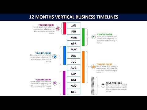 Create 12 Months Vertical Business Timeline Slide in PowerPoint | Business Presentation | Free PPT