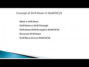 WebFOCUS Drill down report