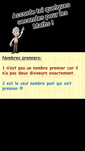 Infos sur les nombres premiers #maths #reflexion #science | L'instant Maths