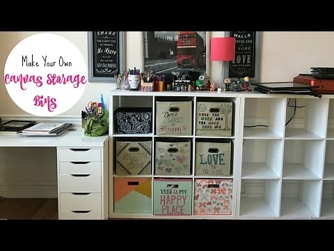 Make Your Own Cute Canvas Storage Bins