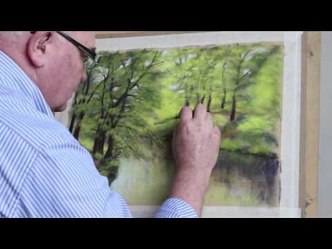 Pastel painting landscape demonstration - Bodnant Garden