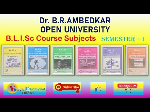 BRAOU BACHELOR OF LIBRARY SCIENCES 2025-26 SEMESTER - 1 SUBJECT DETAILS