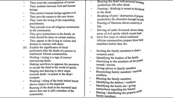 cre paper 1 questions and answers | Kcse cre paper 1questions and answers pdf | revision 33 part 2