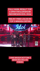 Hasil Indonesian Idol 2026 Top 6 Spektakuler