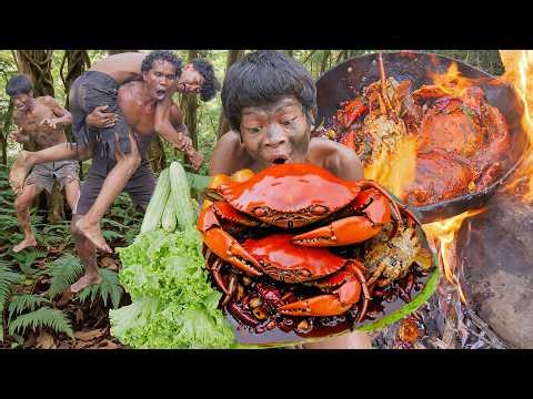 Primitive Kh-Crab In Jungle Cook For Lunch