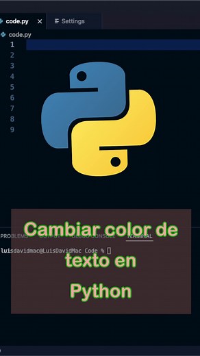 Como cambiar el color del texto en Python #programacion #programación #python #ingenieria #electronica #ingeniería #electrónica
