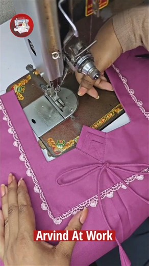 Stylish Square Neck Kurti Design 🔥 Lace + Knot Trick #shorts #kurti #sewing #design