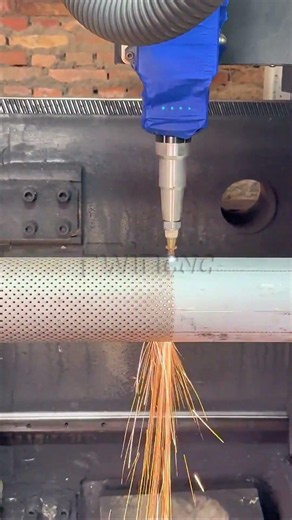 High-Precision Micro Hole Laser Perforation on Round Tube