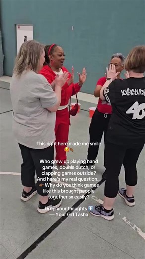 This right here made me smile 🥰👏🏾 Who grew up playing hand games, double dutch, or clapping games outside? And here’s my real question… 👉🏾 Why do you think games like this brought people together so easily? Drop your thoughts ⬇️ — Your Girl Tasha #goodtimes