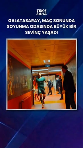 Tek Saha on Instagram: "Galatasaray, maç sonunda soyunma odasında büyük bir sevinç yaşadı. #galatasaray #futbol #süperlig #keşfet"