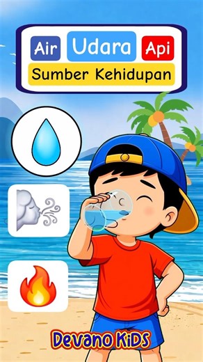 Air Udara Api Sumber Kehidupan | Lagu Anak Islami Balita Paud Tk Edukasi Tema Alam