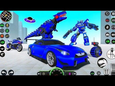 🦖Dino Robot Jet Bike Car Transformation Dinosaur Game New 2026 Fight in City - Android Gameplay
