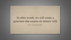 How To Yield Nothing Python