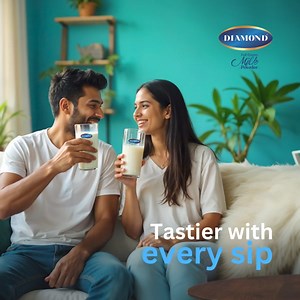 Dive into the delightful world of Diamond milk powder, where rich, creamy goodness enhances every sip. Experience tastiness like never before and discover the best value for money. Our milk is sourced 100% from grass-fed cows, ensuring pure goodness in every scoop. Nourish your family with Diamond milk powder! #DBF #DiamondBestFood #DiamondMilkPowder #WeCreateDiamond #DiamondMilk | Diamond Milk