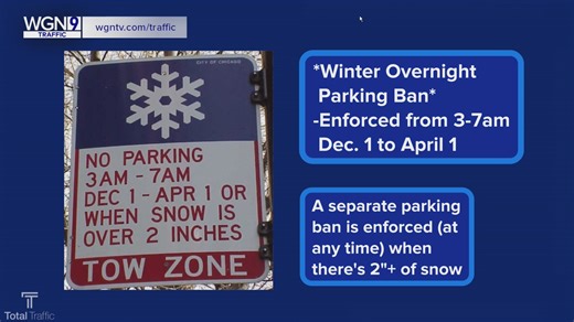 Chicago’s overnight winter parking ban takes effect Monday