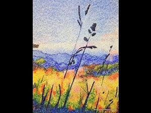 Thread Sketching in Action No 61 Mountain Summer