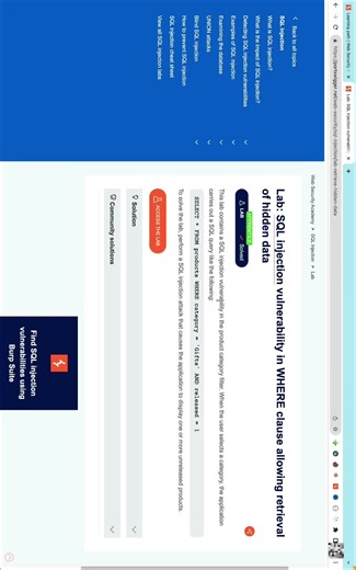 1.URL Vulnerability #SQL_Injection #Learn_Hacking #Ethical_Hacker #penetrationtest #burpsuit_tutorial #portswiggerlab