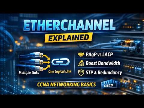 CCNA EtherChannel Explained | PAGP vs LACP | STP & Bandwidth | CCNA Networking Basics