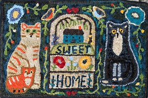 Primitive Hooked Rug Hooking Pattern Sweet Cats Home Welcome Mat (not the Rug!) Digital Pdf File Download to Your Computer - Etsy Canada