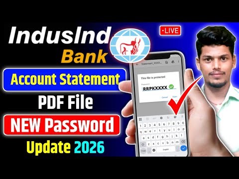 Indusind Bank Statement Pdf Password | How To Open Indusind Bank Statement Pdf Password