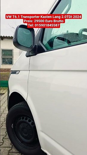 VW T6.1 Transporter Kasten Lang 2.0TDI 2024 Preis: 29500 Euro Brutto walk-around #walkaround #vw #t6
