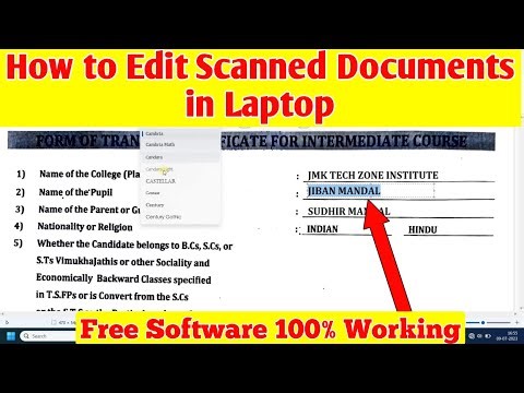 How to Edit Scanned Documents in Laptop
