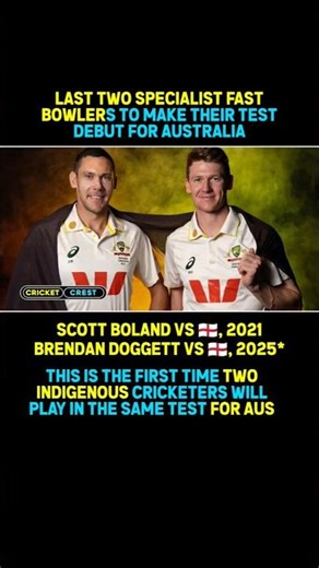 Two Indigenous Cricketers Create History for Australia #teamaustralia #ashes #boland #australia