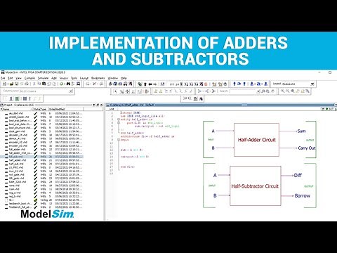 How to Implement Adders and Subtractors in VHDL using ModelSim