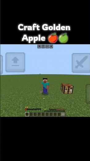 How to Craft a Golden Apple in Minecraft 🍎✨ #Minecraft #minecraft #minecraftonly #minecraftanimation