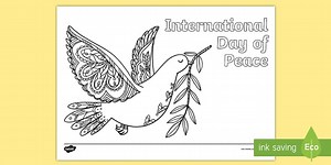 International Day of Peace Mindfulness Colouring Page
