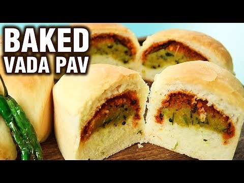 Baked Vada Pav Recipe - How To Make Baked Batata Vada Pav At Home - Healthy Snack Recipe - Neha
