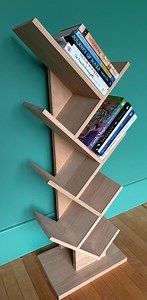 Handmade Oak Bookcase: Tiered Tree Bookshelf - Etsy UK