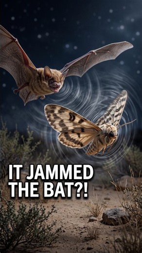 This Tiny Moth Can JAM a Bat’s Sonar! 😱🦇 #shortvideo #facts #wildlife #naturedocumentary #butterfly