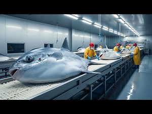 Inside the Ocean Sunfish Factory (Full Process) | How Giant Ocean Fish Are Processed for Food