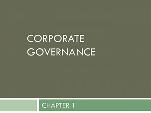 PPT - Corporate Governance PowerPoint Presentation, free download - ID:2590276