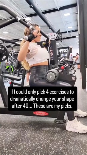 If you want to change the shape of your body after 40, it comes down to two things: building muscle with resistance training and losing fat with a sustainable calorie deficit. Cardio alone won’t create the look you’re after …muscle is what gives you curves, lift, and definition. If I could only pick 4 exercises to dramatically change your shape after 40… these are it 👇 1. Pushups ✅Works: chest, shoulders, triceps, and core. Why it matters: builds upper body strength and tightens your arms and c