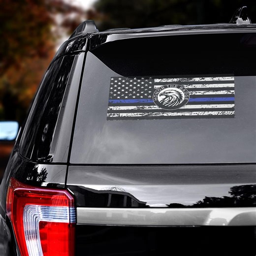 Thin Blue Line Flag Bumper Sticker, Police Support Vinyl Decal (waterproof) - Etsy