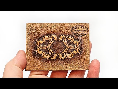 How to Tool Leather with Small Details, Free Leather Pattern.