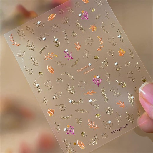 Leaves Water Grass Nail Decal Sticker/ Nail Art/ 3D Adhesive/ DIY Use - Etsy