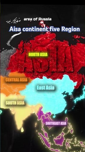 What Are five the Region's Asia continent #facts #asia