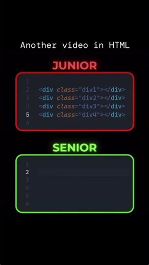 Junior Vs Senior Developer #programming #html #javascript #webdevelopment #html5 #webdesign #css3
