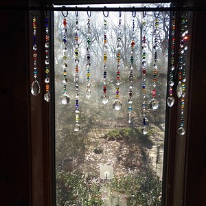 Window Suncatcher, Crystal Window Curtains, Prism Crystals, Multi Colored Crystals, Boho Decor, Sun Catcher, Rainbow Maker Prism Strand - Etsy