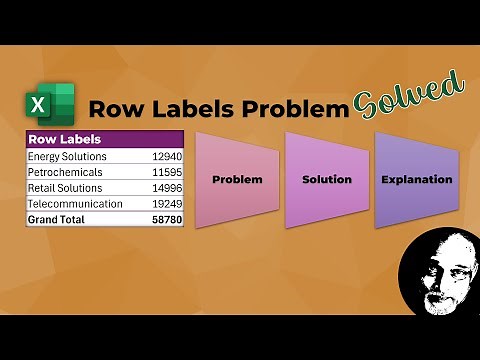 Pivot Table Row Labels Problem Solved