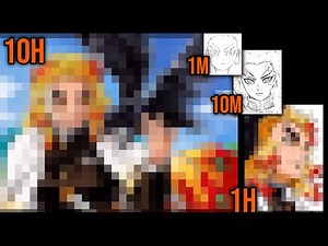 Drawing CHALLENGE |1M, 10M, 1H, 10H| KYOJURO RENGOKU [Kimetsu no Yaiba]