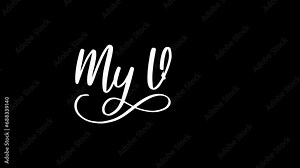 my vlog text animation with a black screen. animated text for video opening.