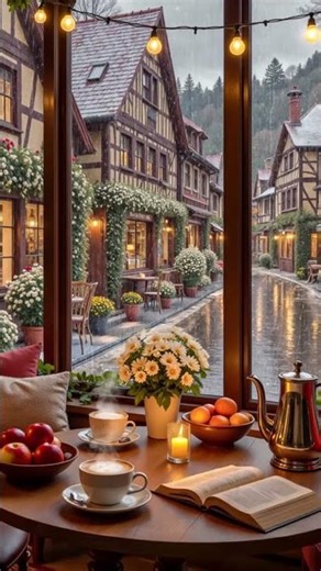 Quiet Rainy March Café ☕ Gentle Jazz Piano & Fireplace Sounds for Work & Study