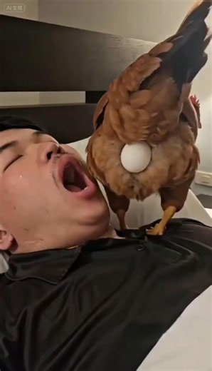 นอนกรนยังไงให้ได้โปรตีน? มิติใหม่ของการกินอาหารเช้าบนเตียง 🐓🥚😂 เกือบกลืนลงคอไปแล้ว! ใครนอนอ้าปาก