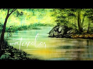 Wie male ich Wasser in Aquarell: Flusslandschaft step-by-step