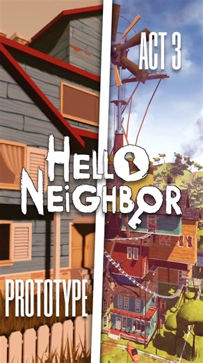 Maison Prototype VS Maison Act 3 de Hello Neighbor ! #helloneighbor #helloneighborhouse